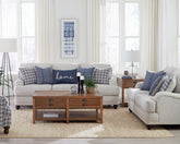 Orleans Furniture - Coaster - Glenn 2-piece Upholstered Sofa Set Light Grey and Blue - 511091-S2